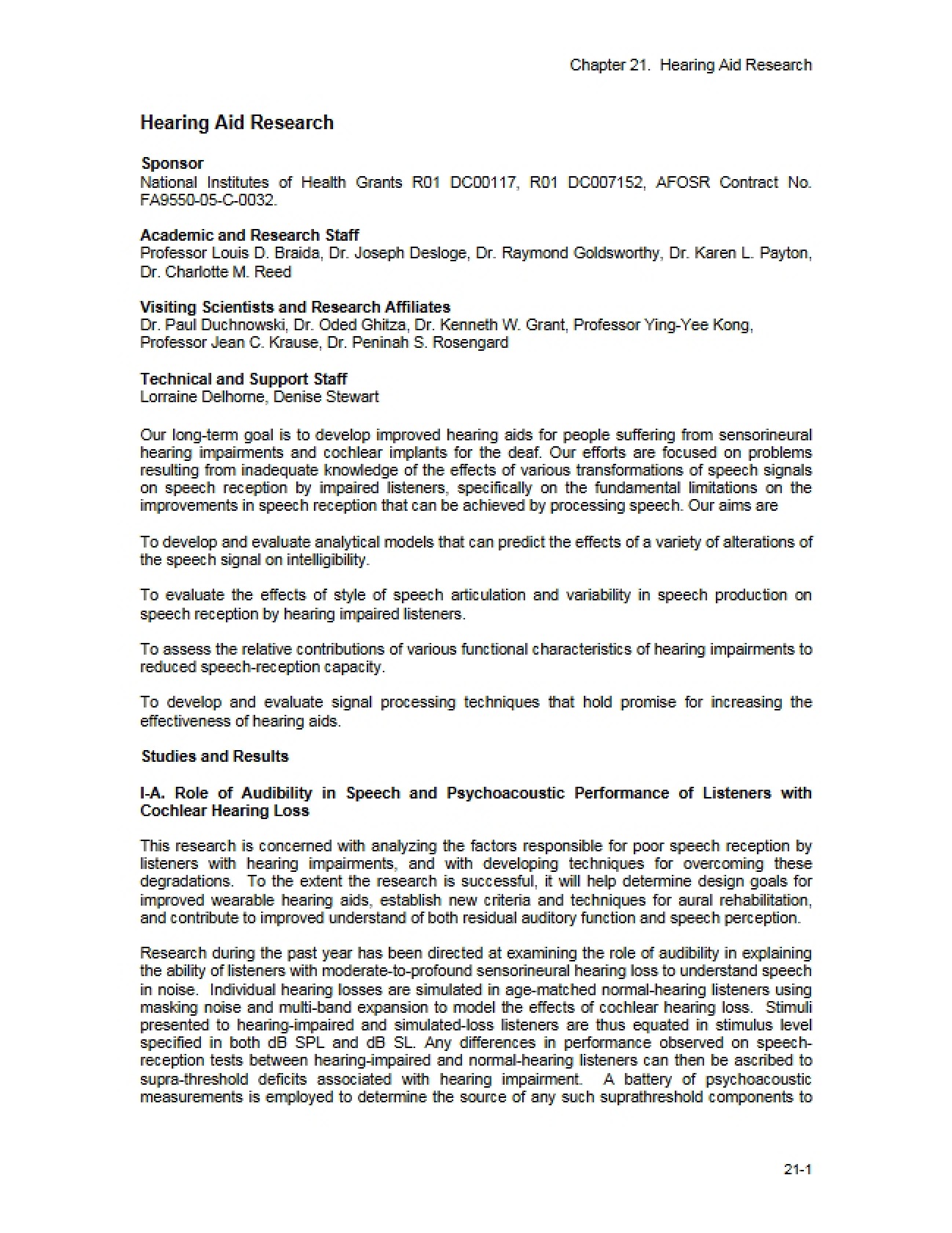 Research on Hearing Aids