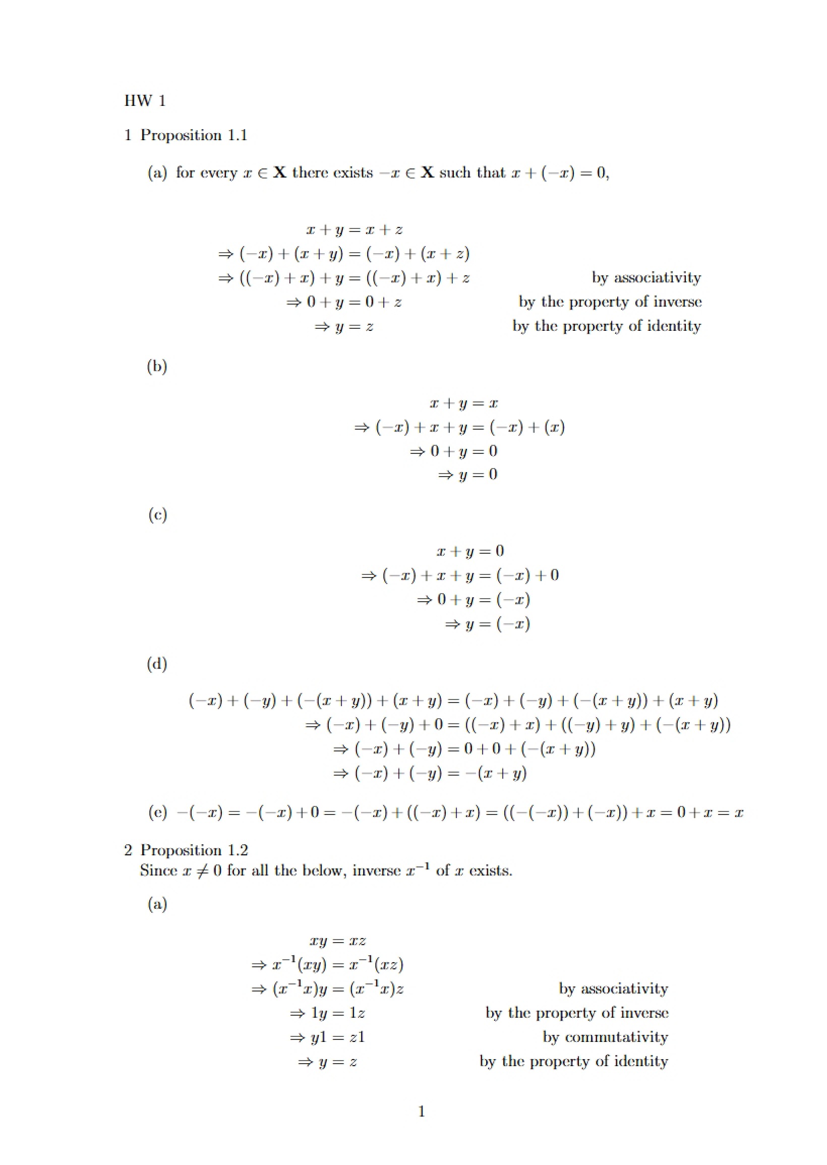 First Homework Assignment