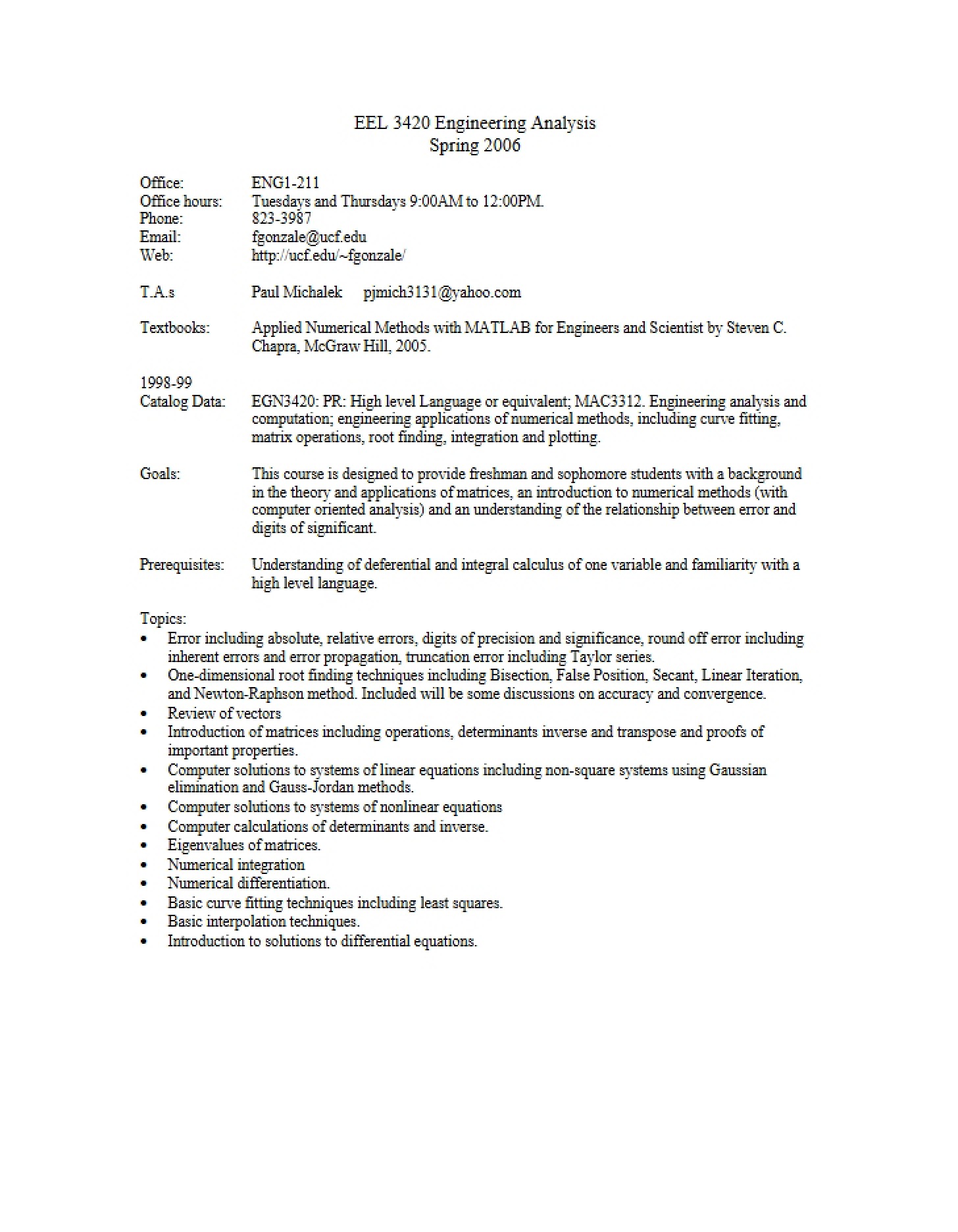 Course Syllabus