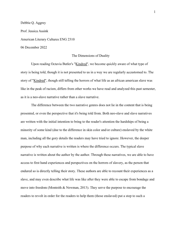 Final Project Essay for American Literature