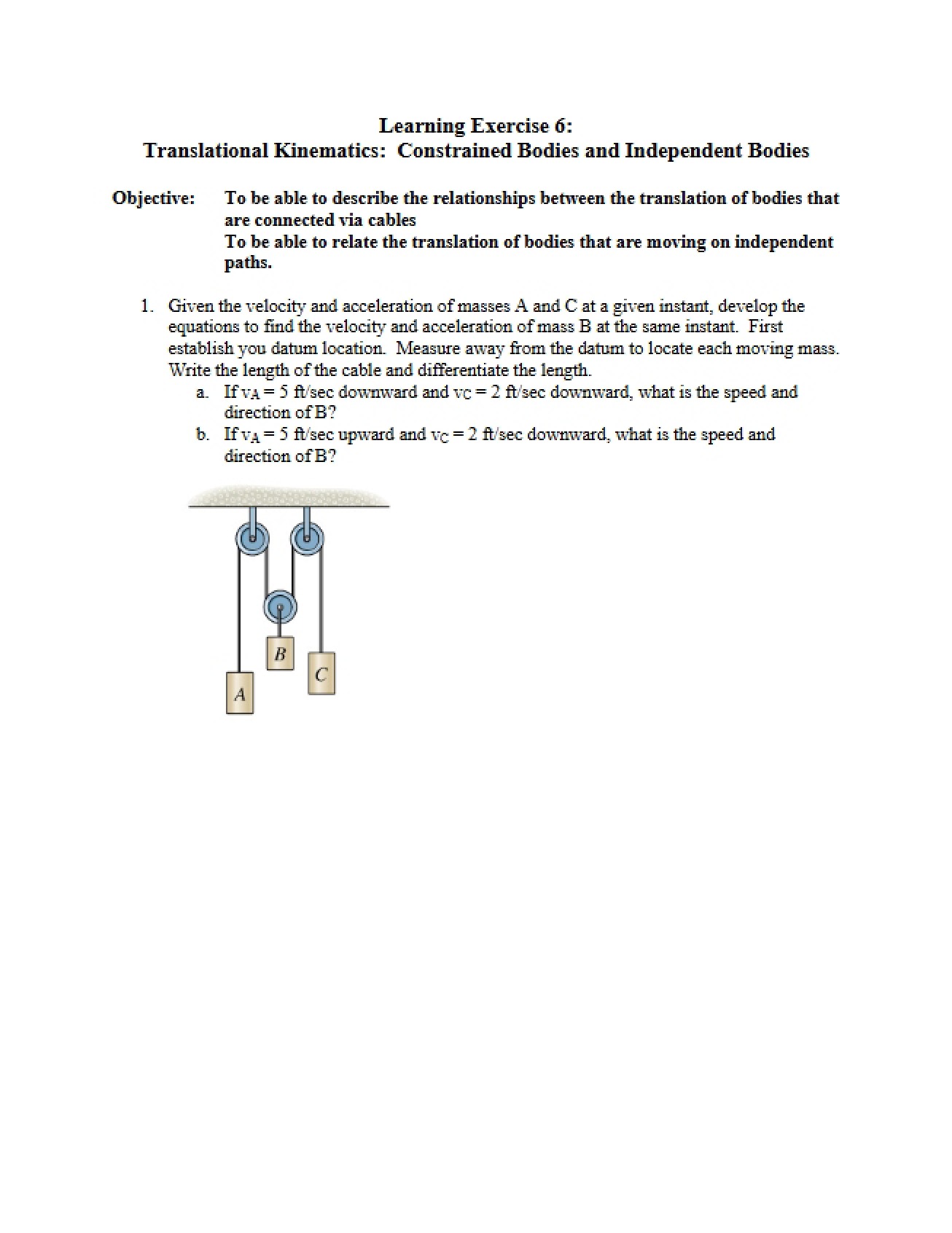 Sixth Learning Exercise