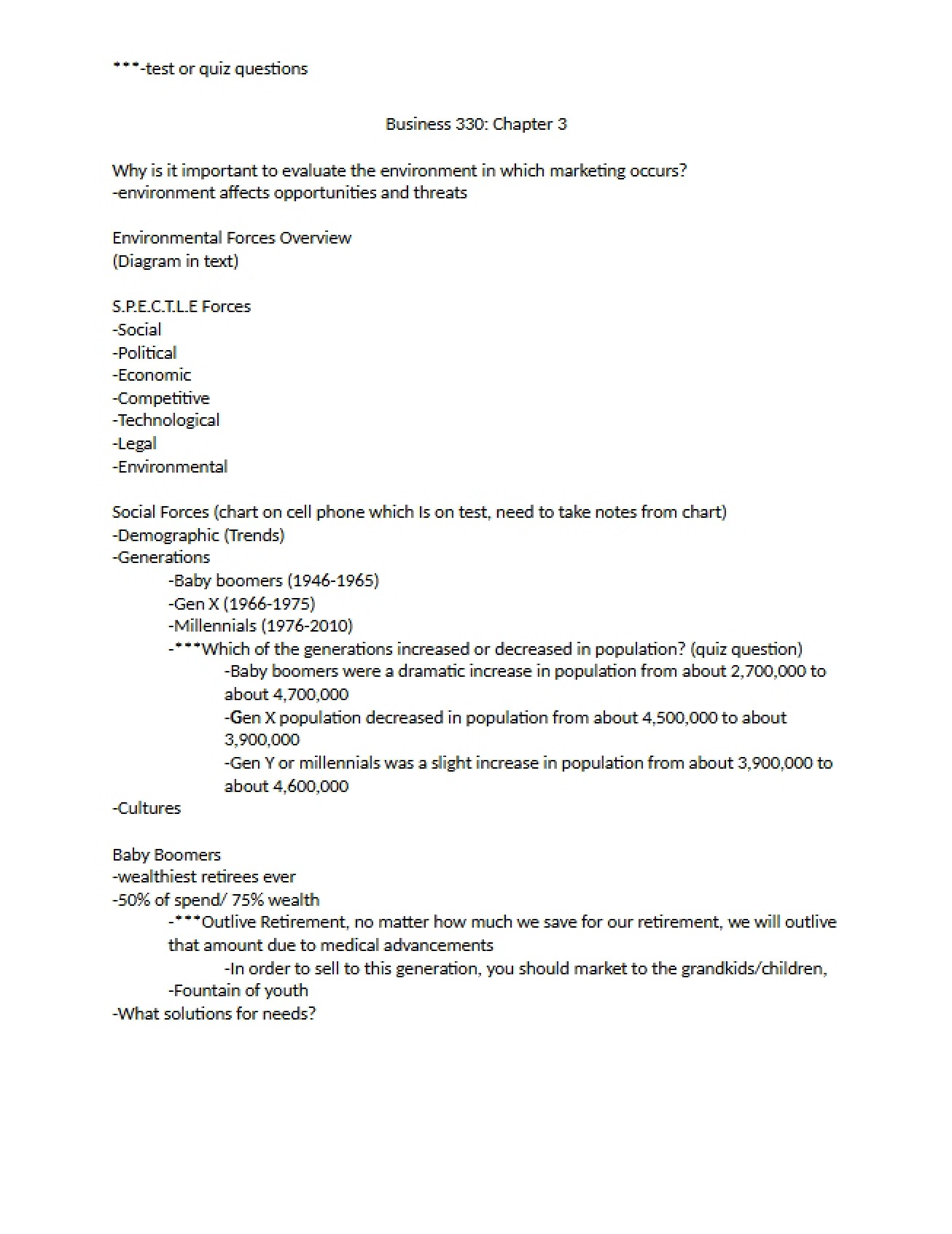 Principles of Marketing Chapter Three
