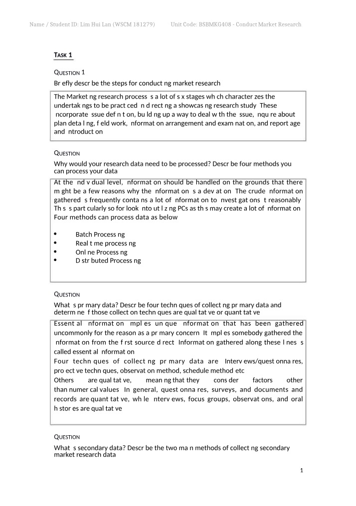 Steps for Market Research