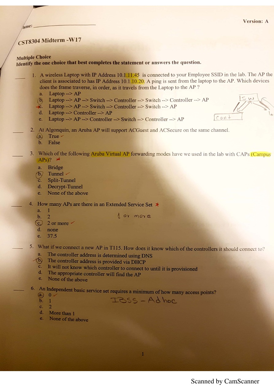 CST8304 W17 Midterm Exam