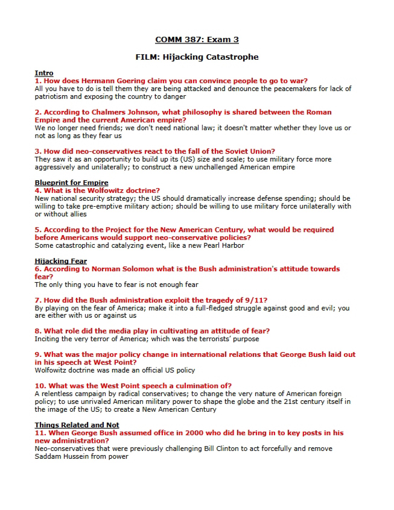 Hijacking Catastrophe Film Analysis 1