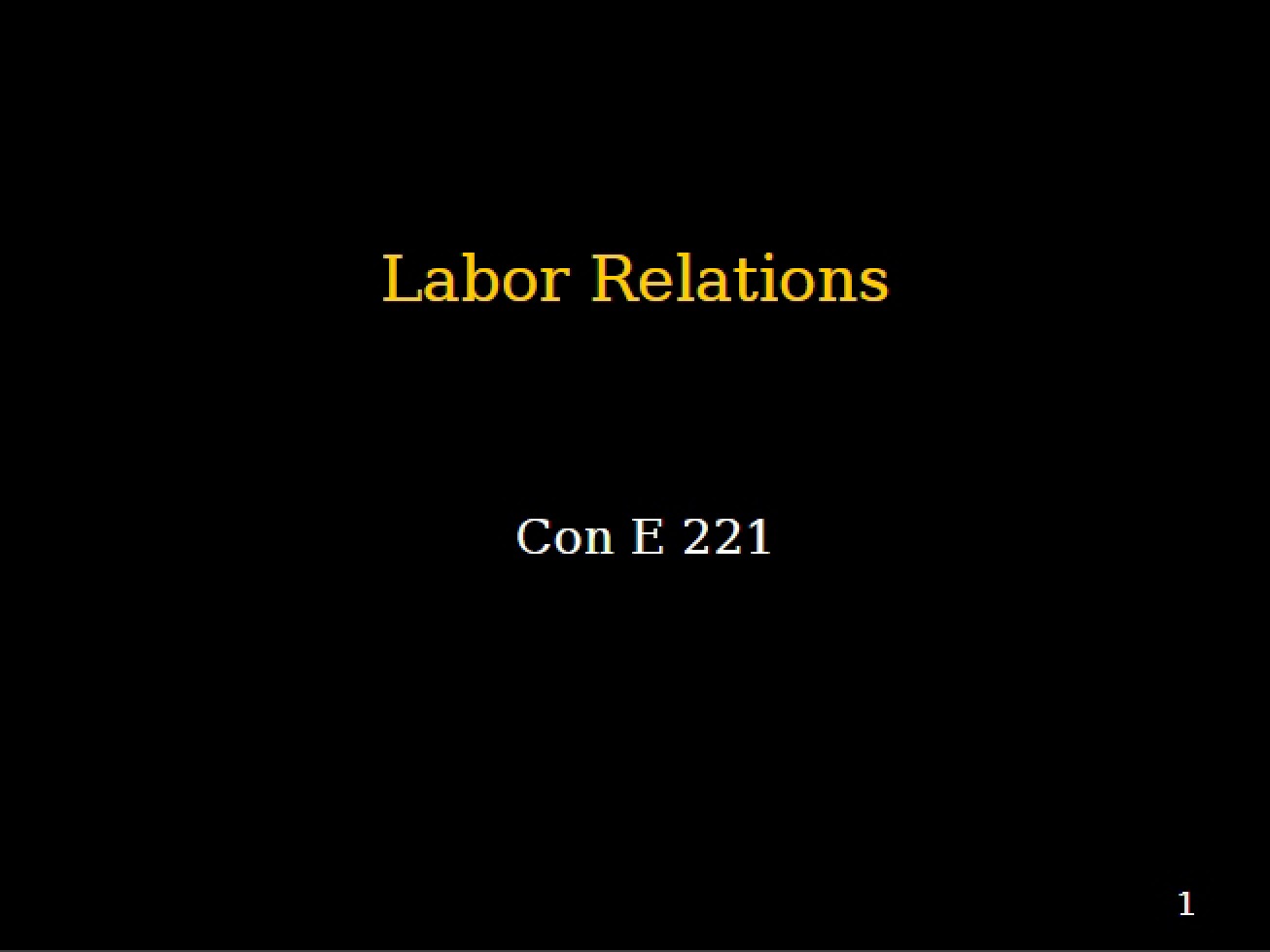 Study of Labor Relations in the Construction Industry
