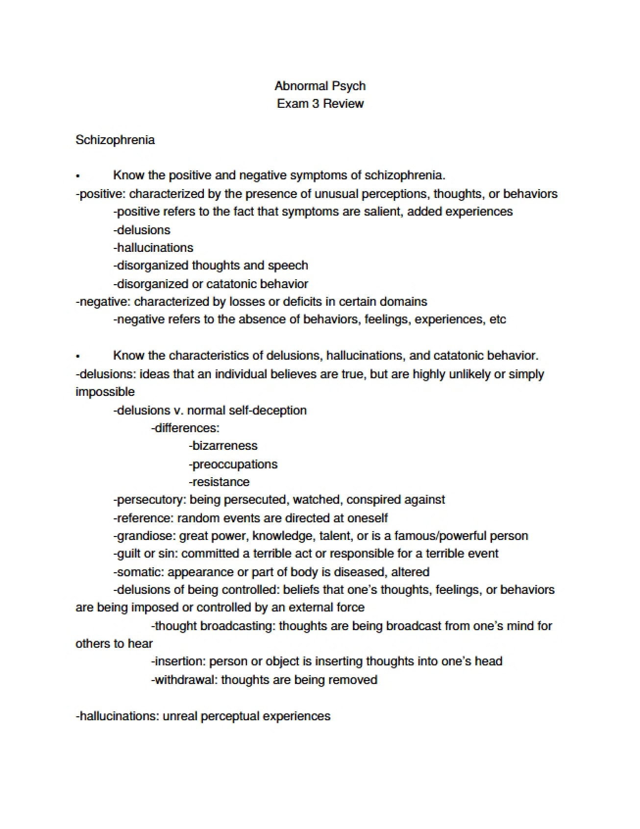 Introduction to Schizophrenia Part 3