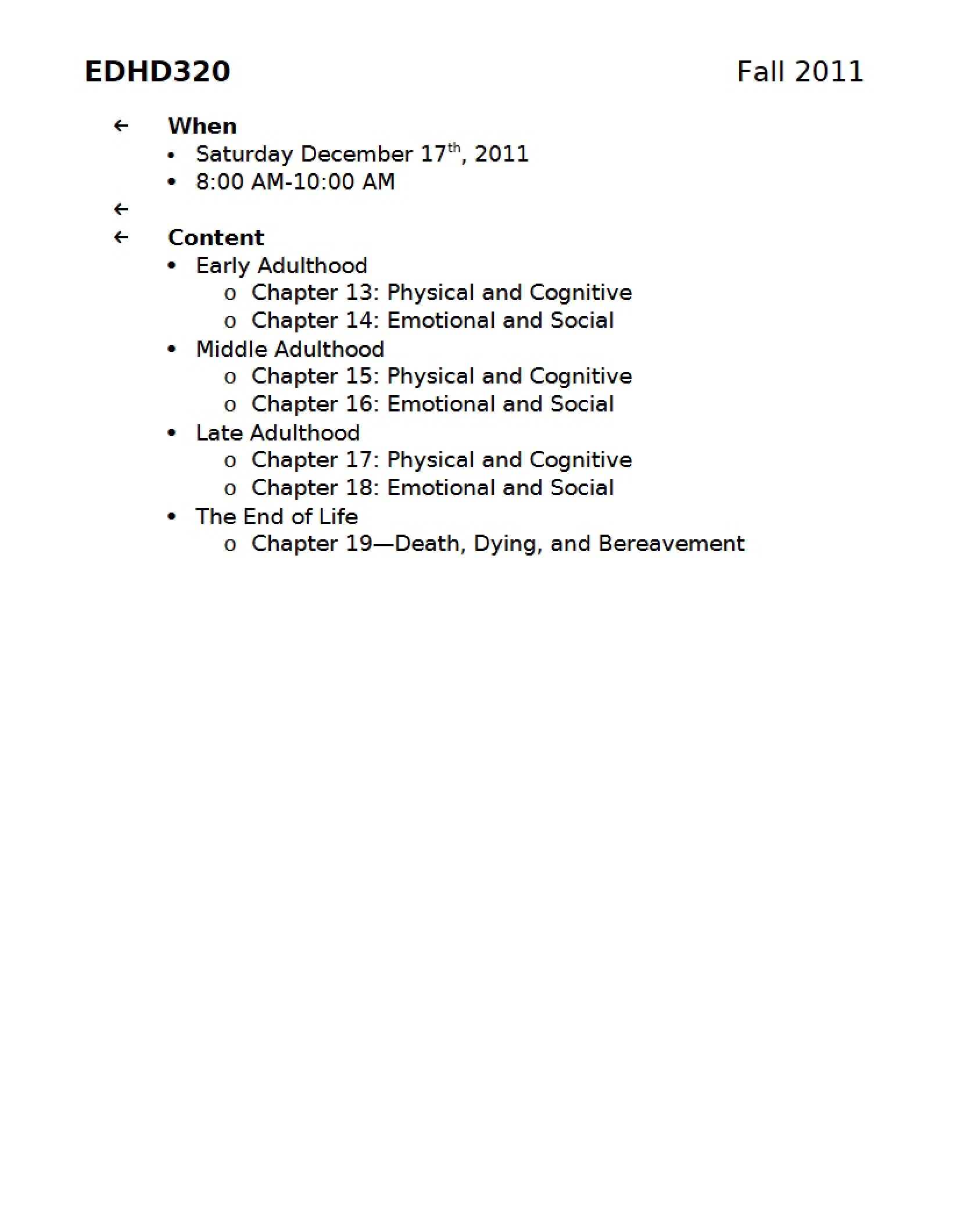 Class Notes