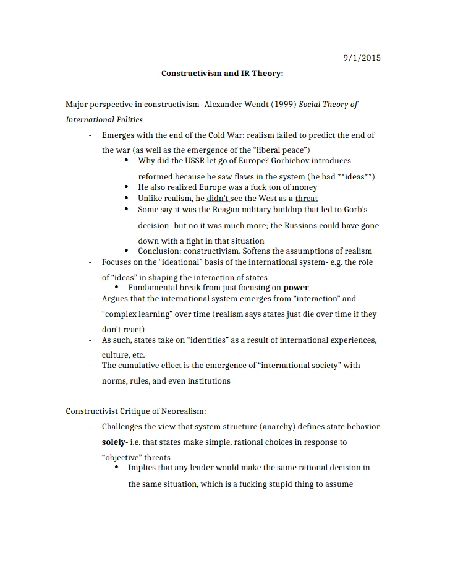 Lecture Notes Sept 1, 2015