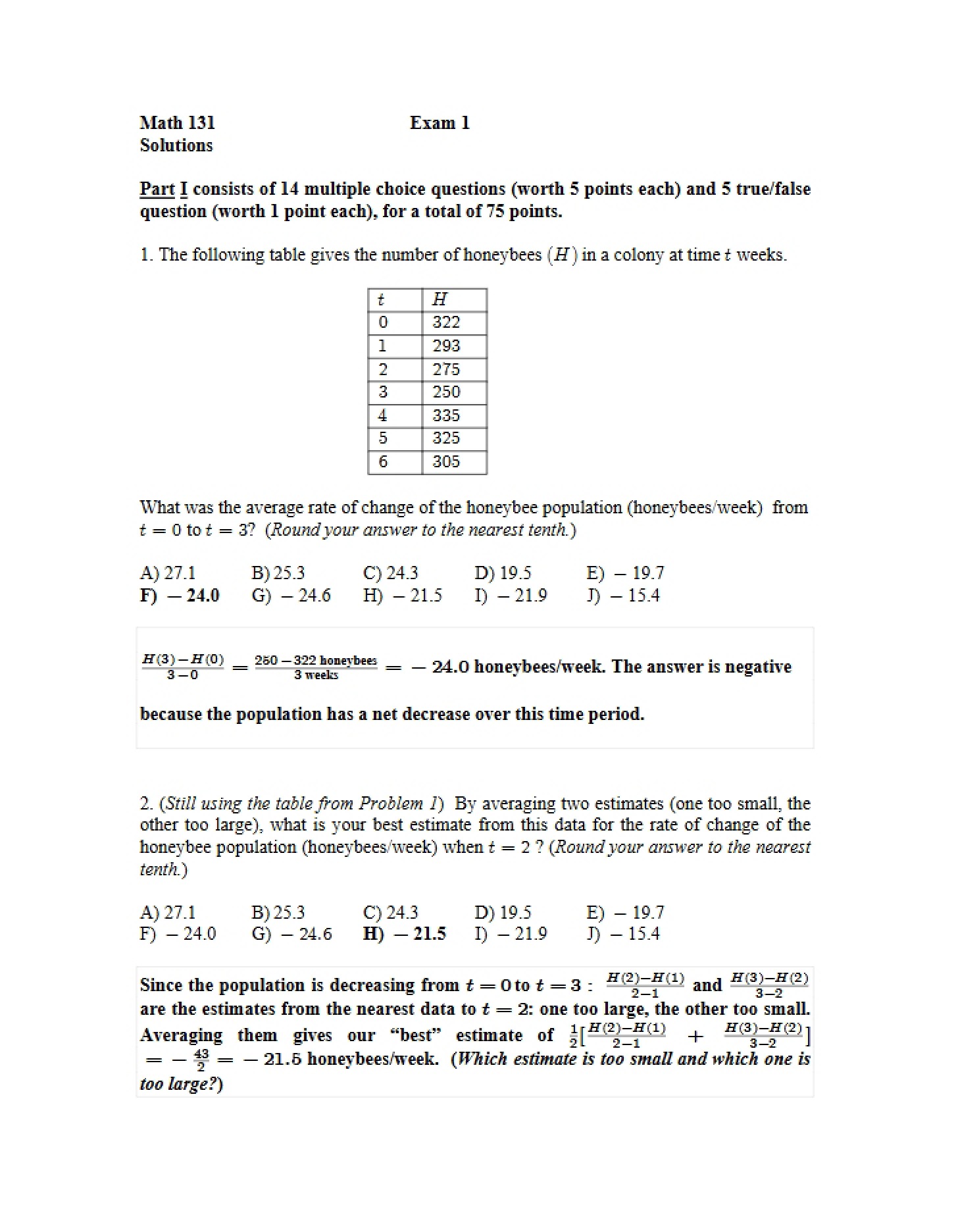 Solutions for Fall 2004 Exam 1