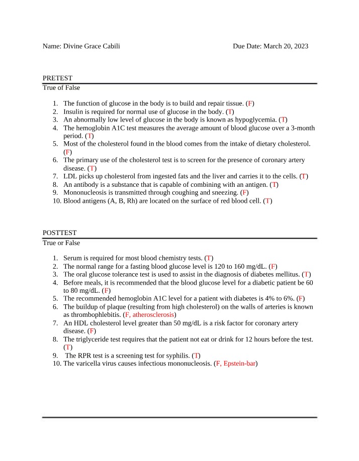 Assignment 2 - Clinical Chemistry and Pharmacology