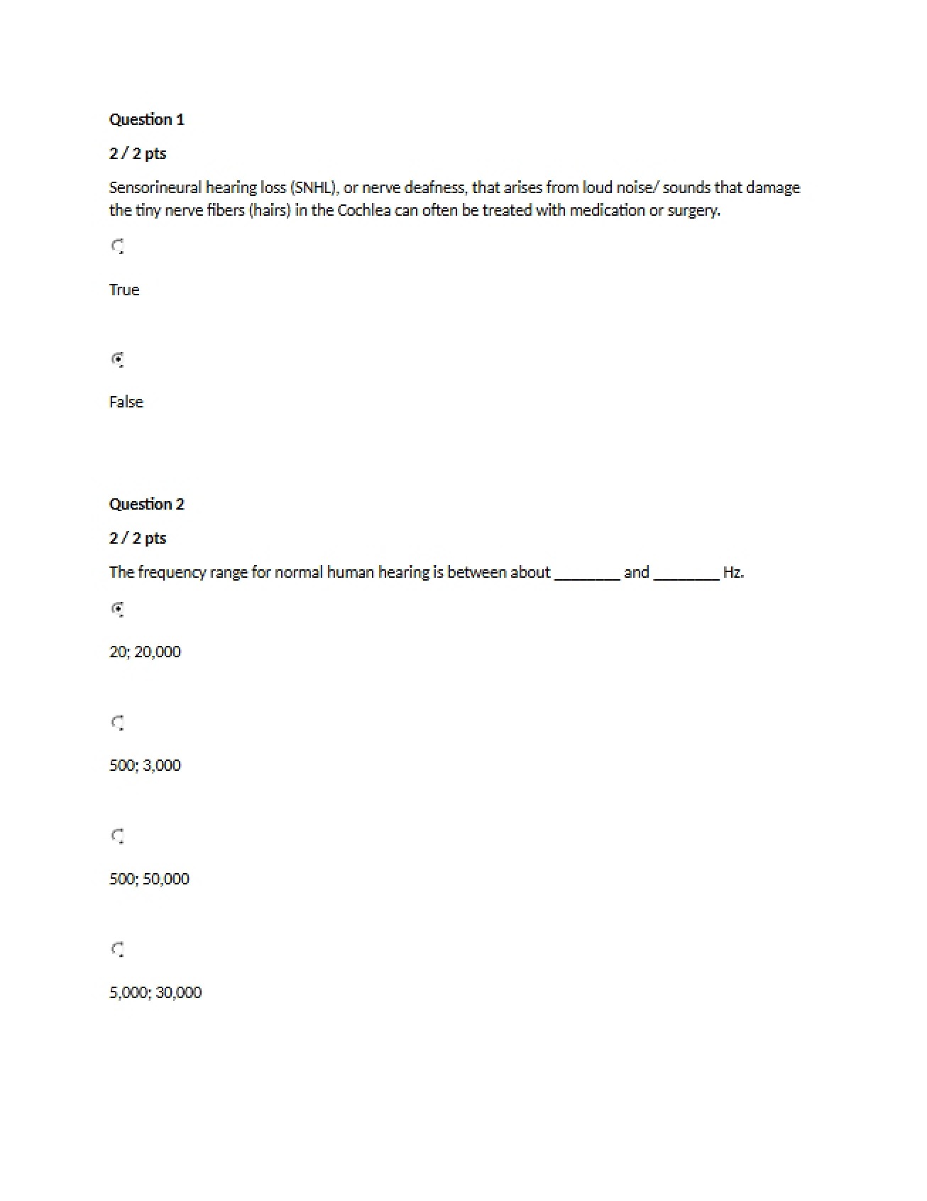 Examination for an Aviation Course