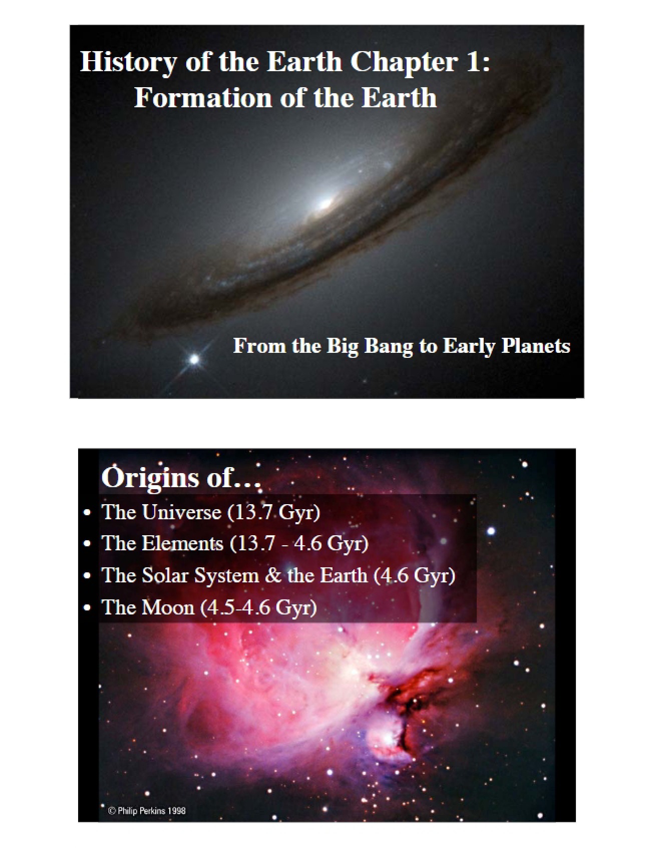 Earth History Chapter One