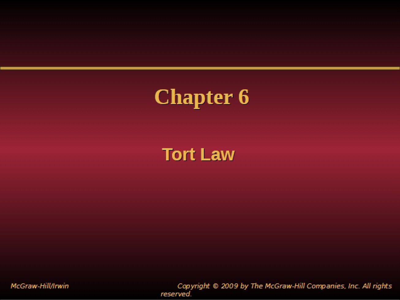 Law of Torts