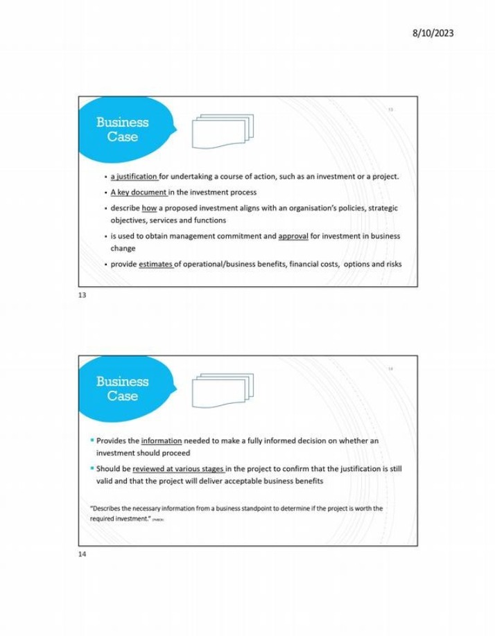 Explanation of Business Case