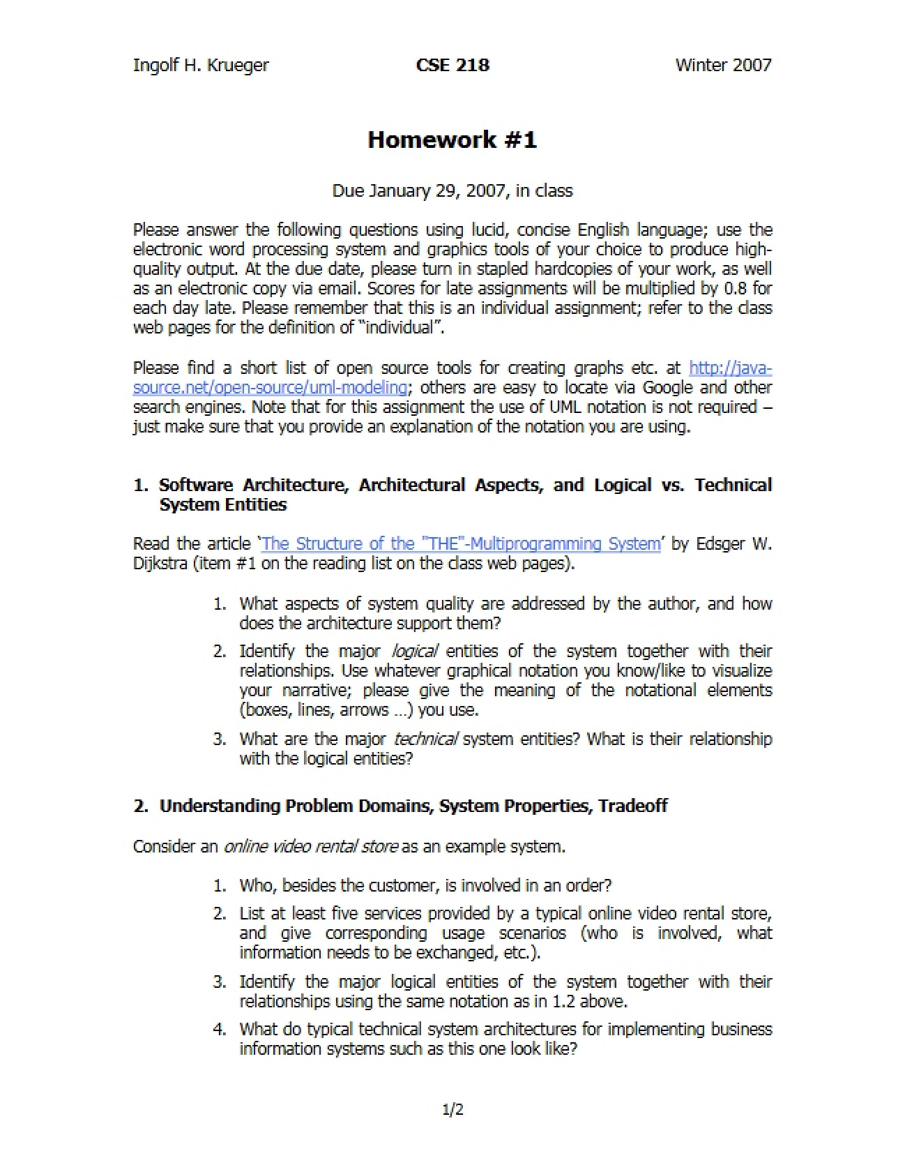 Initial Study Task