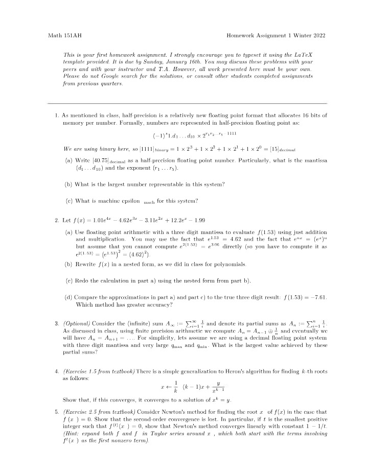 Winter 2022 Homework Assignment 1
