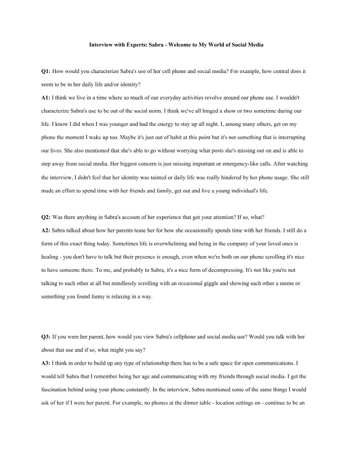 Welcome to My World of Social Media - Interview 14