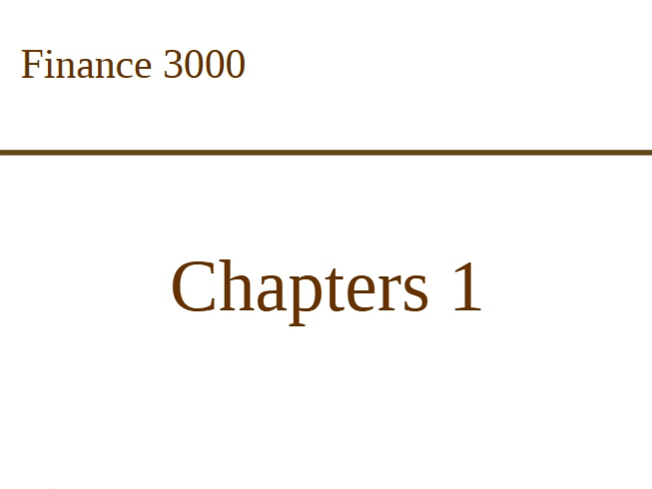 Corporate Finance Chapter 1 Blackboard Notes