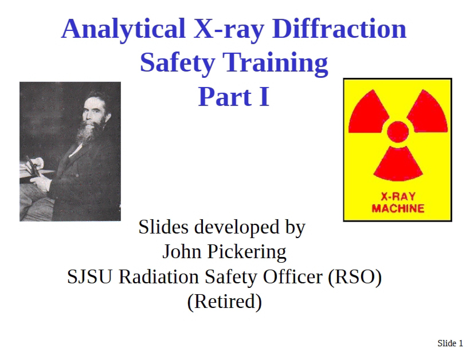 Training Presentation 1 X-ray Safety