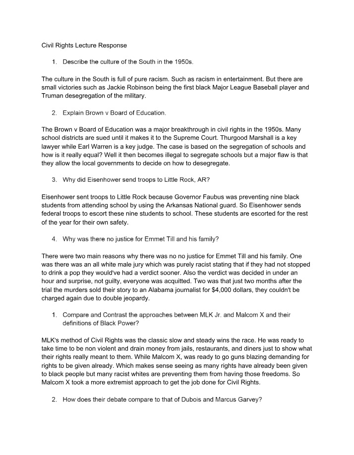 Civil Rights in the 1950s - Desegregation, Victories, and Racism