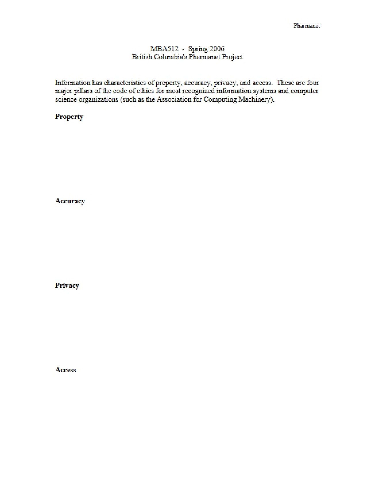 Note Sheet for Pharmanet