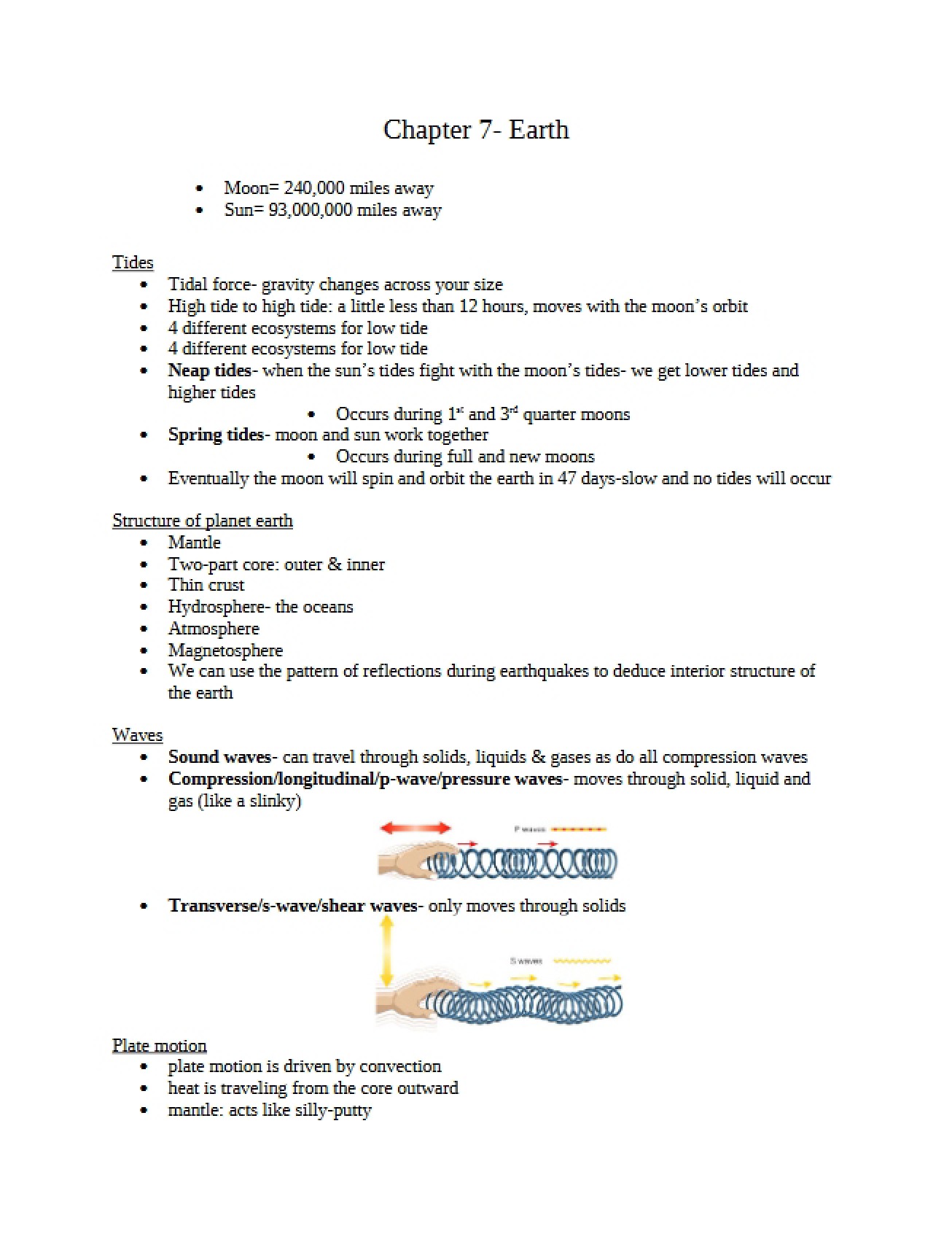 Class Notes Frontiers in Astronomy
