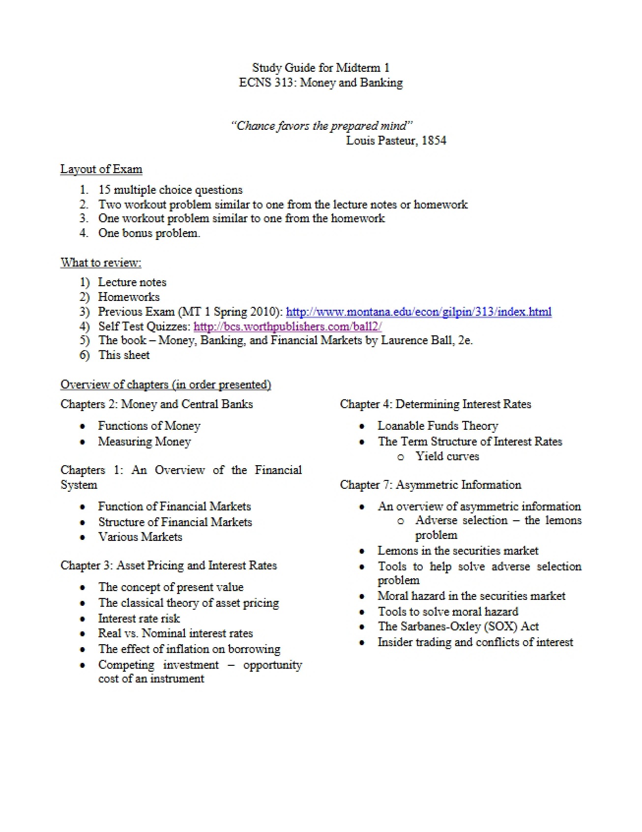 Midterm 1 Study Guide