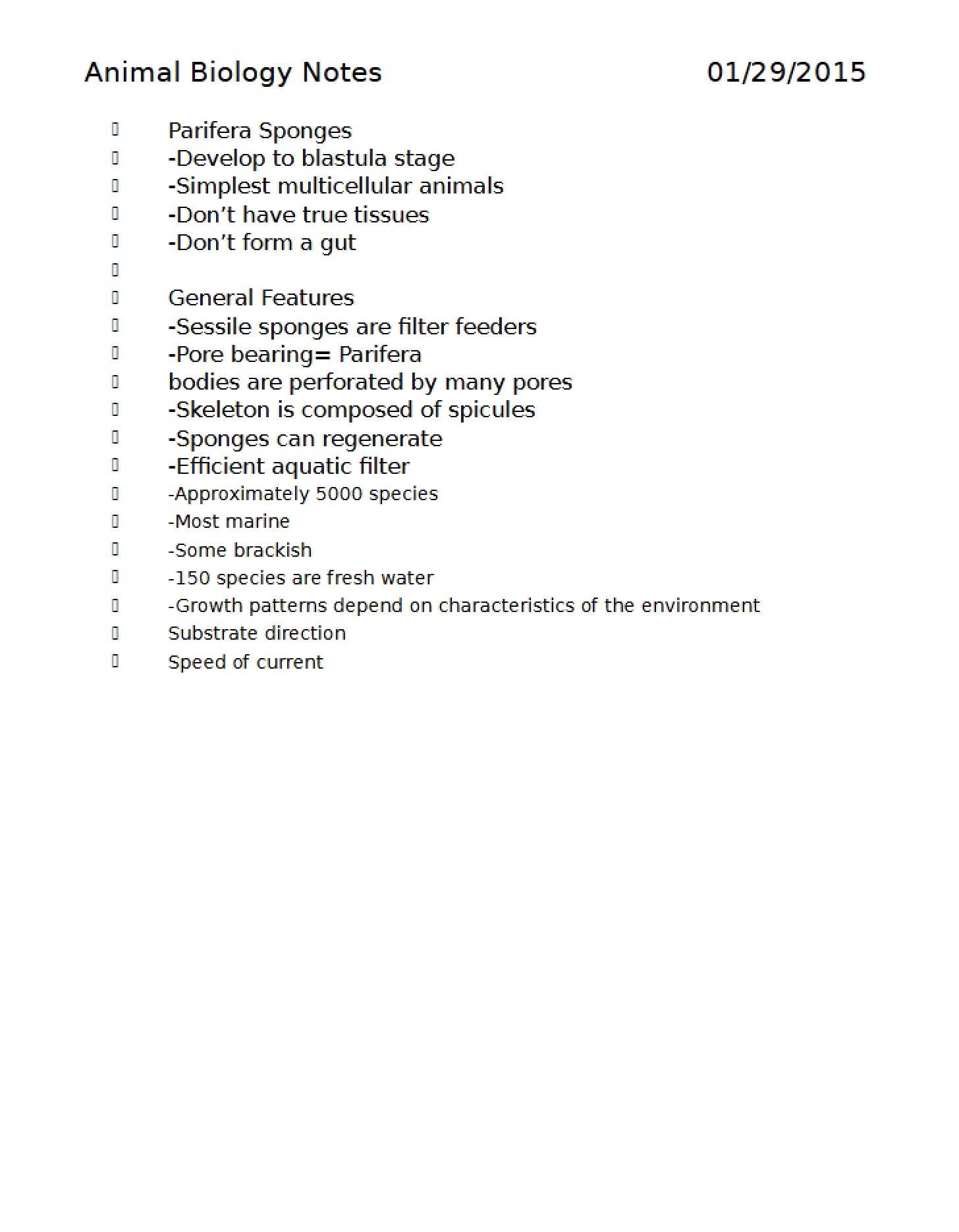 Notes on Protozoans (Chapter 5, 1-27)