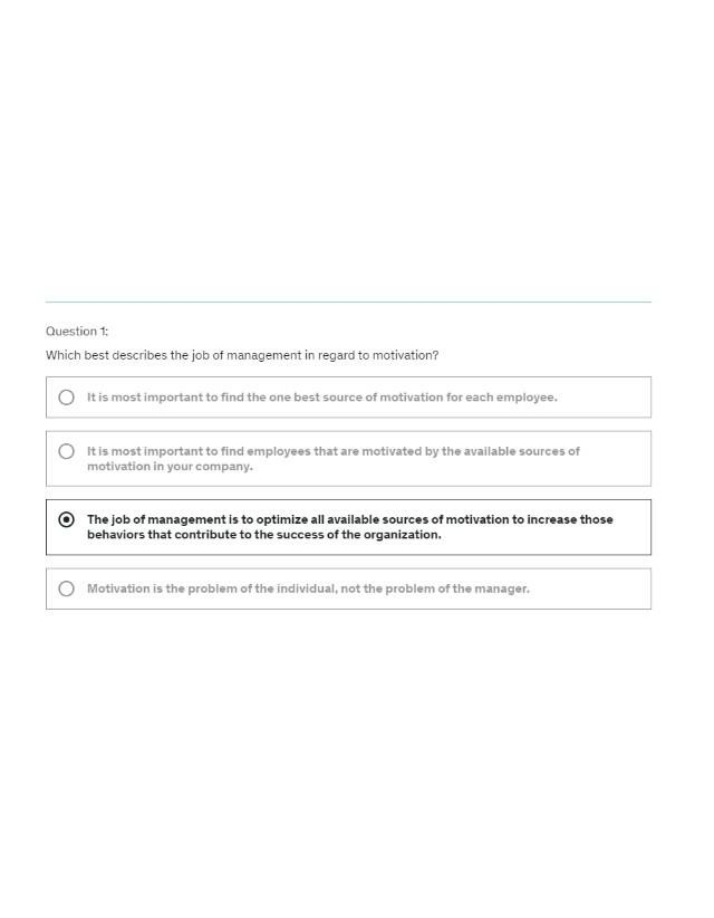 Management's Role in Motivation - Optimizing Sources