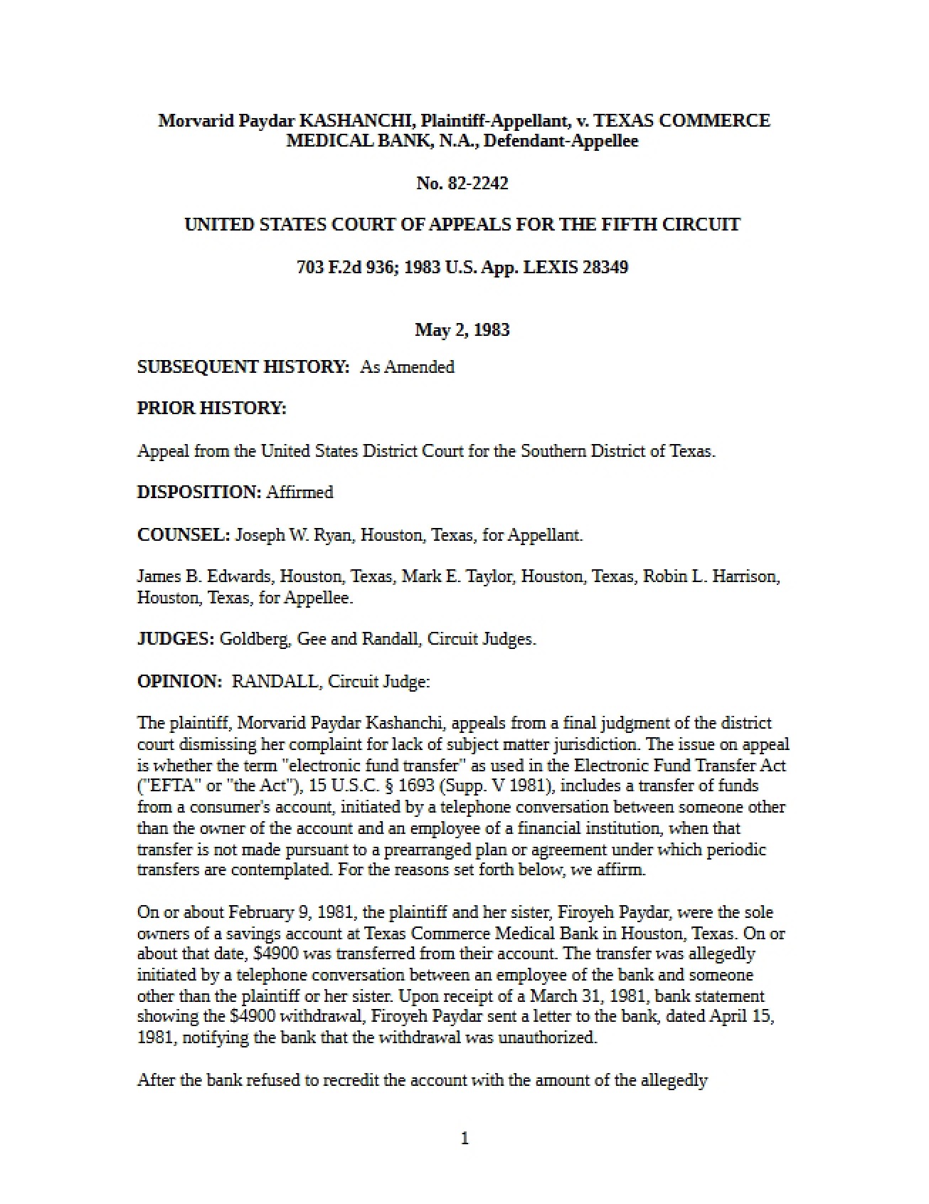 Fifth Circuit US Court of Appeals