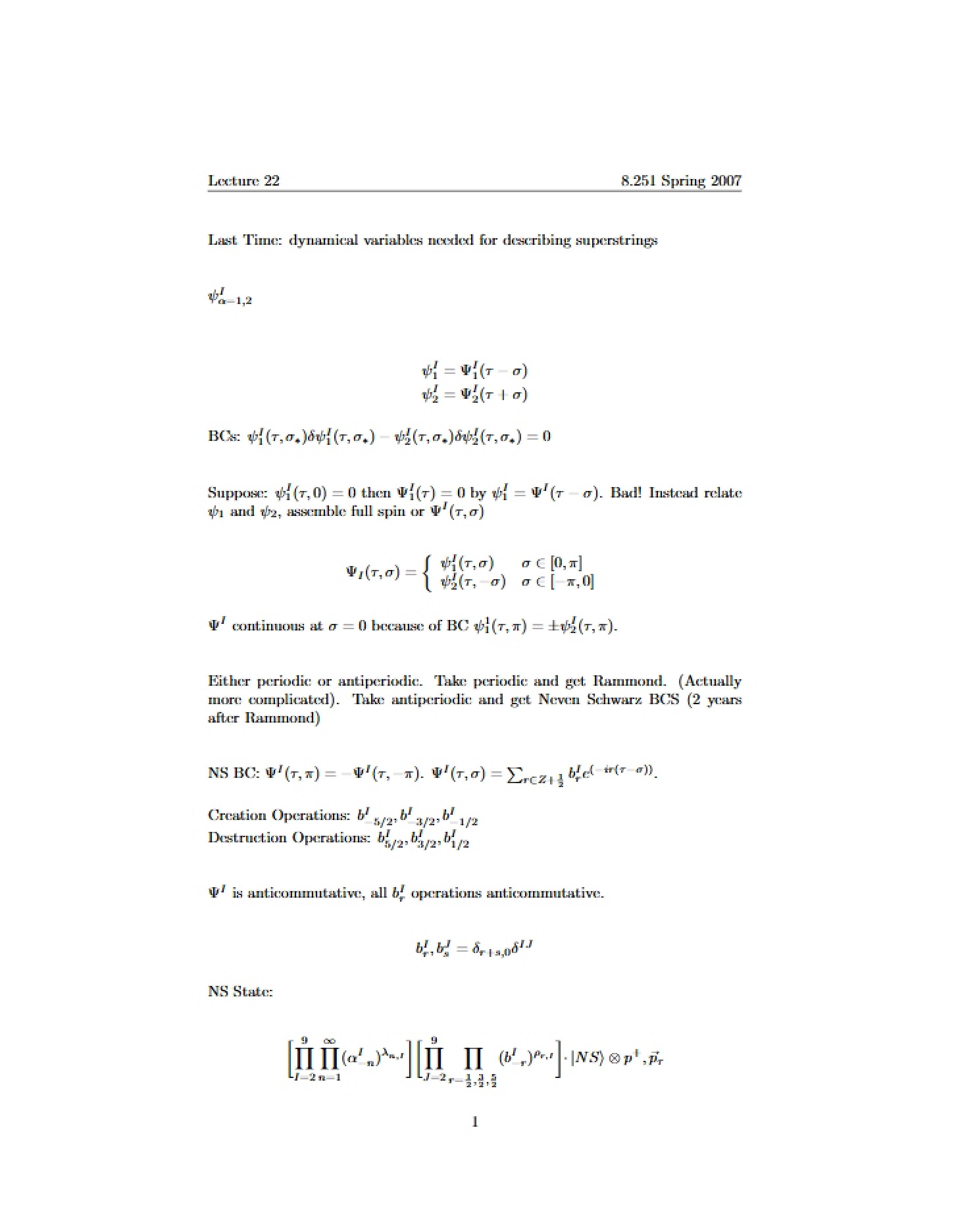 Class Notes - 6 Pages