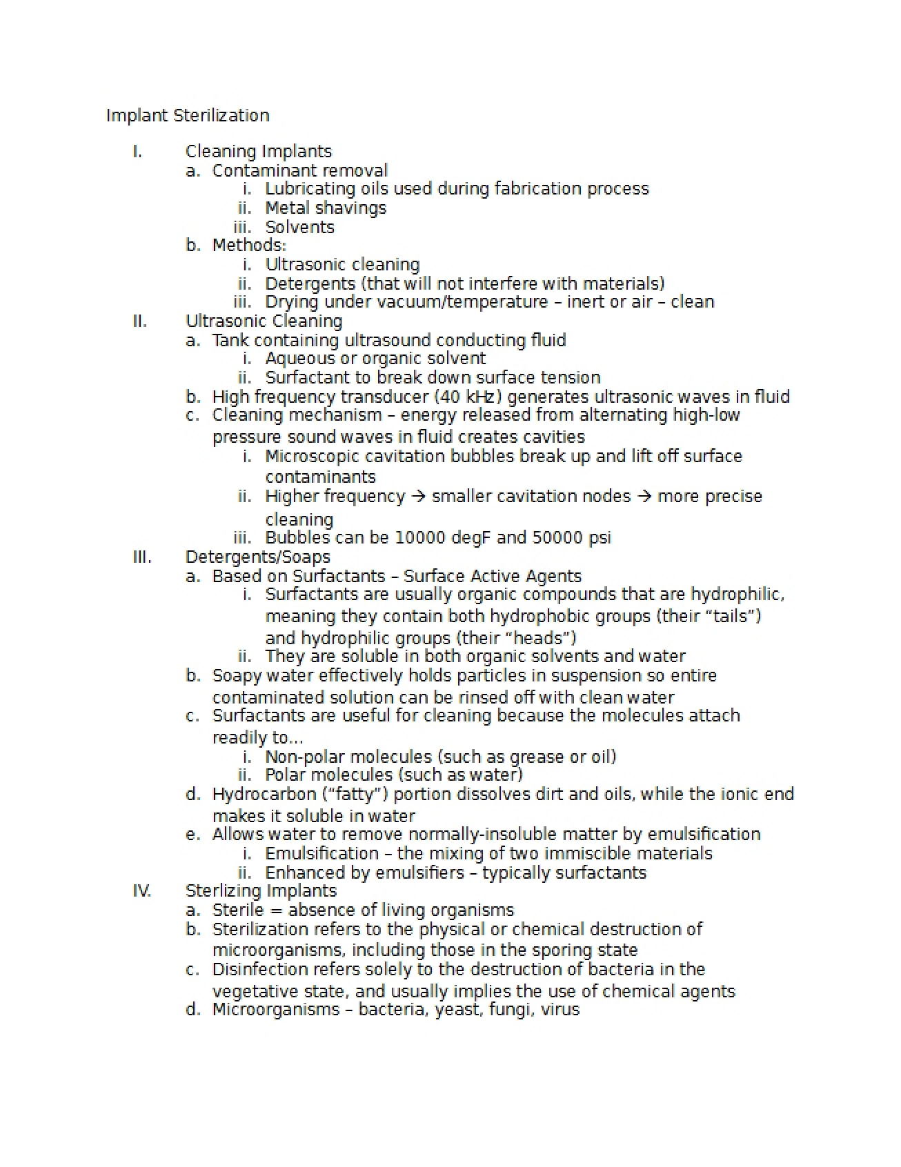 Methods of Sterilization