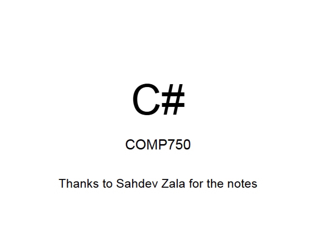 C-Sharp Programming