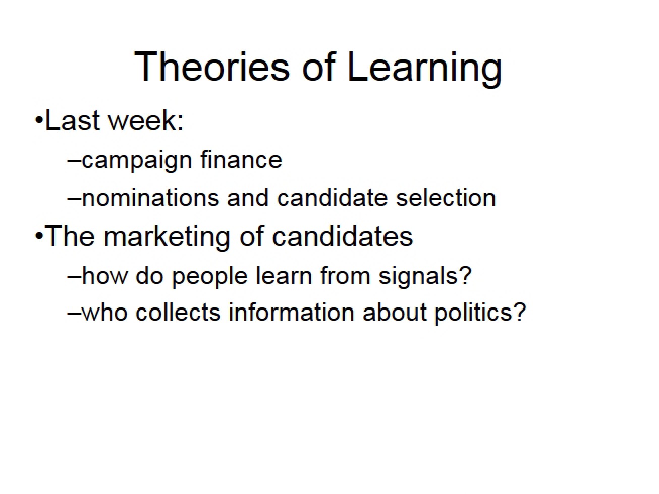 POL 106 Class Notes
