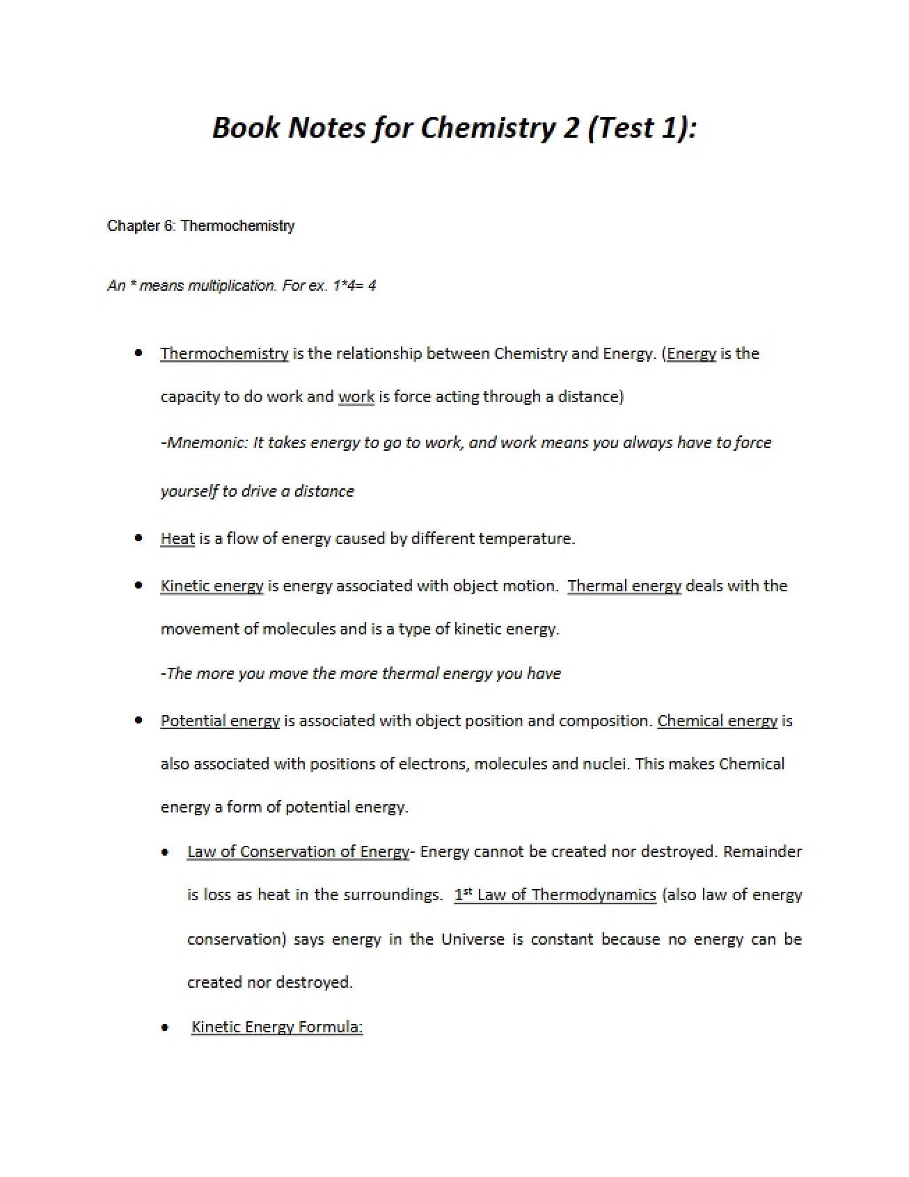 Examination One