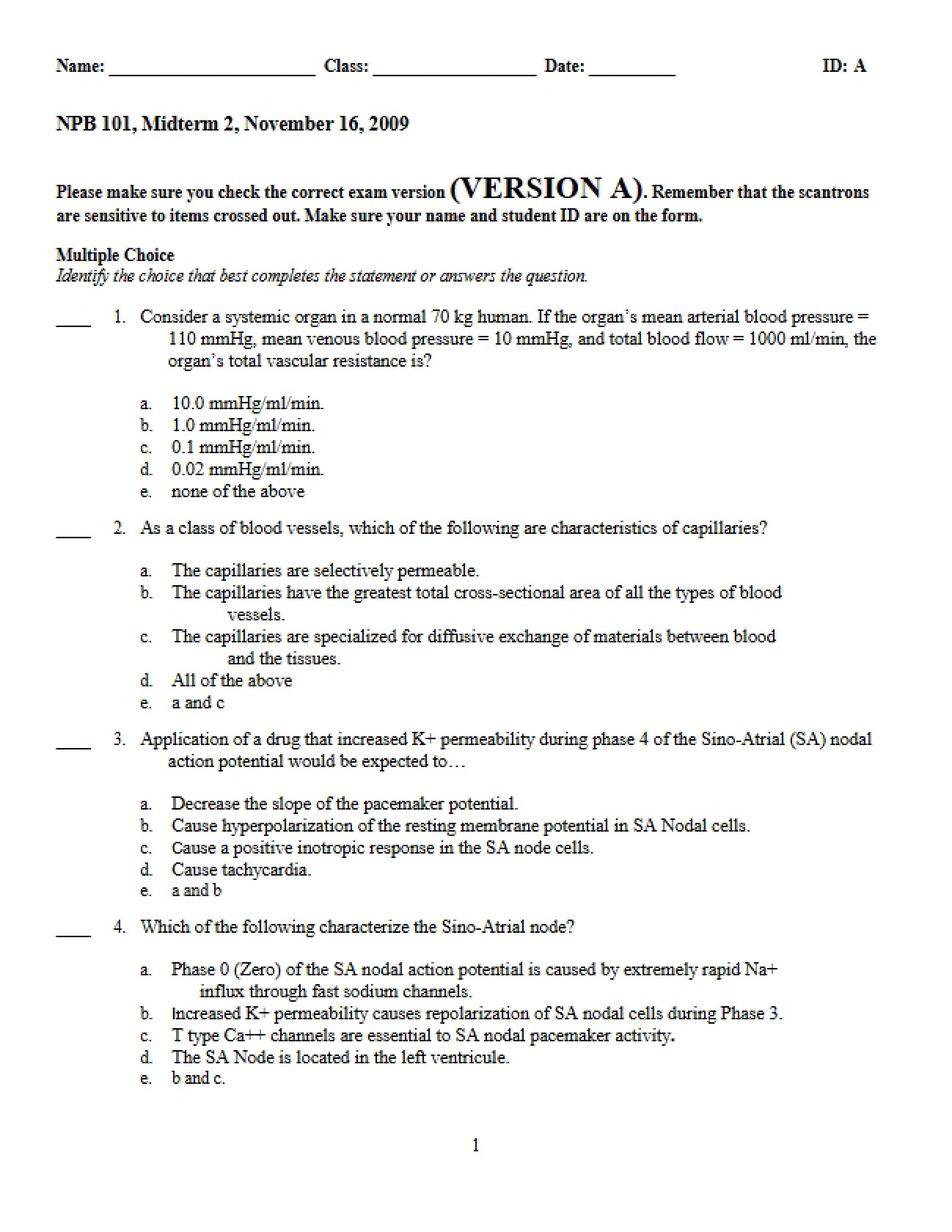 Biology Special Studies Second Midterm
