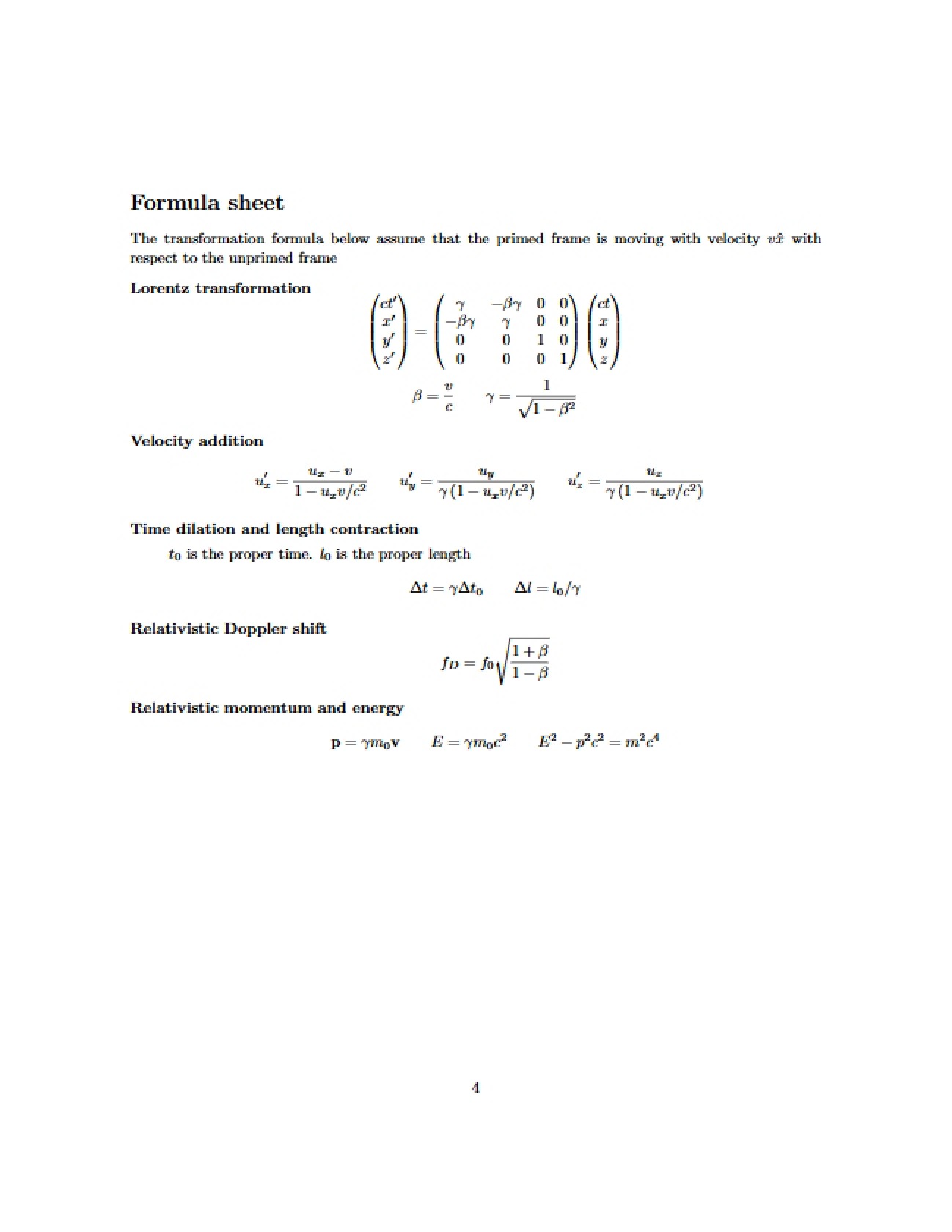 Quantum Mechanics Equation Reference 2