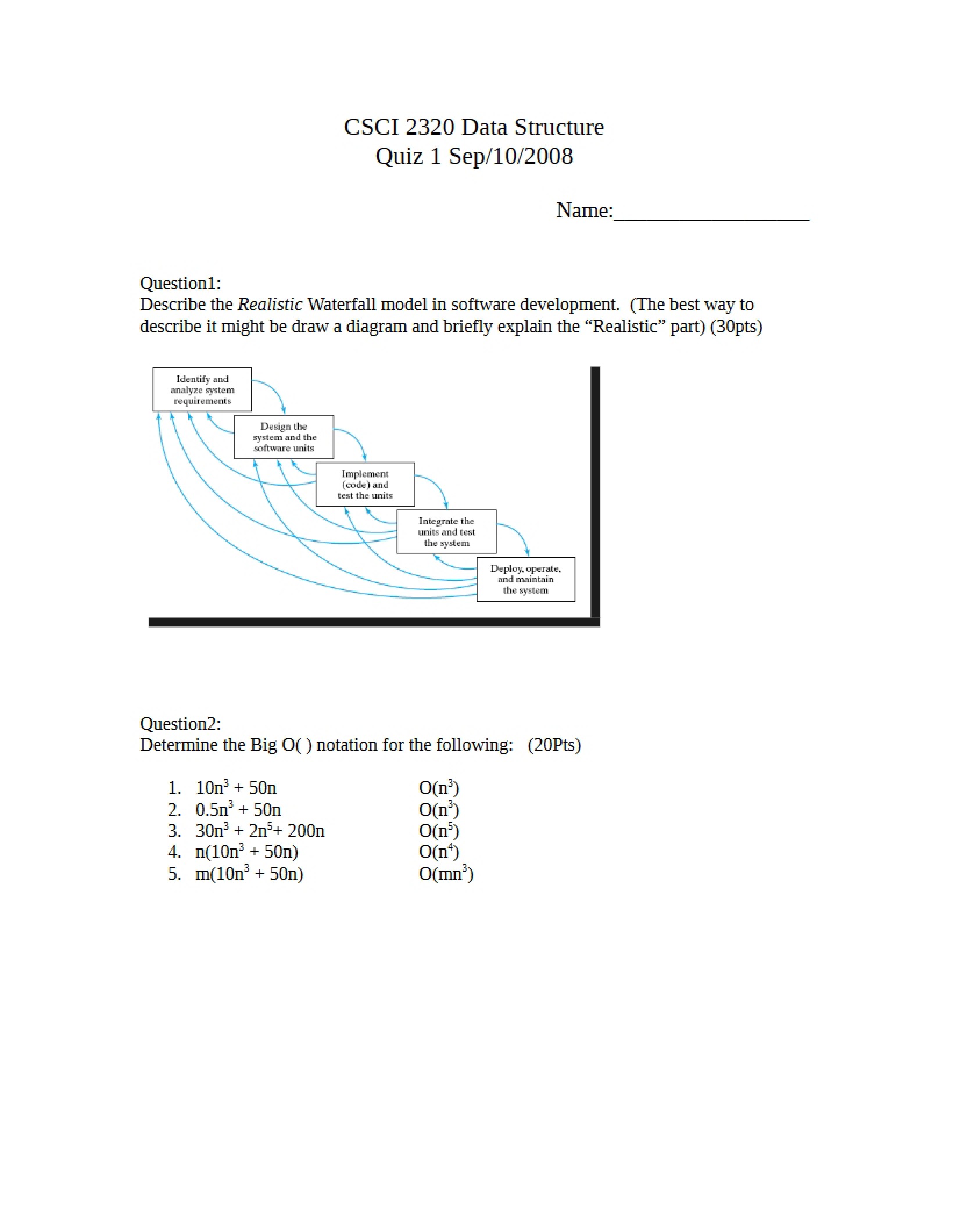 First Quiz