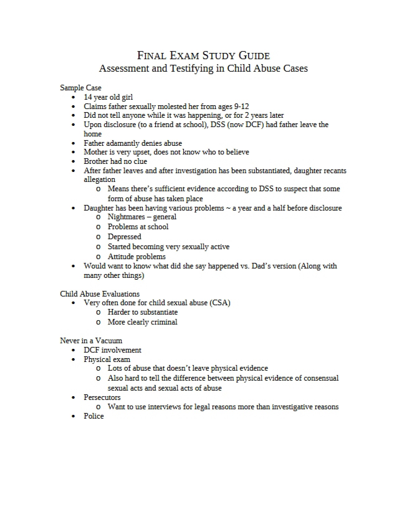Study Guide Law and Psychology Final