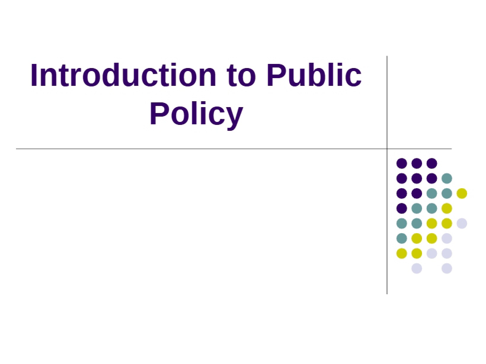 Public Policy Introduction