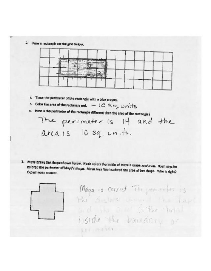 Worksheet on Area and Perimeter