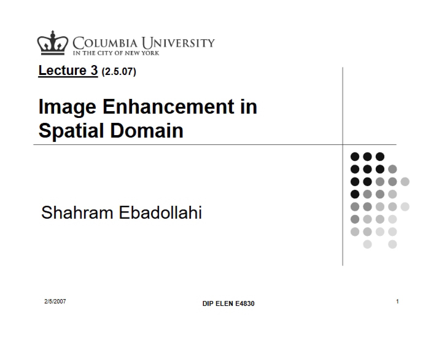Spatial Domain Image Enhancement