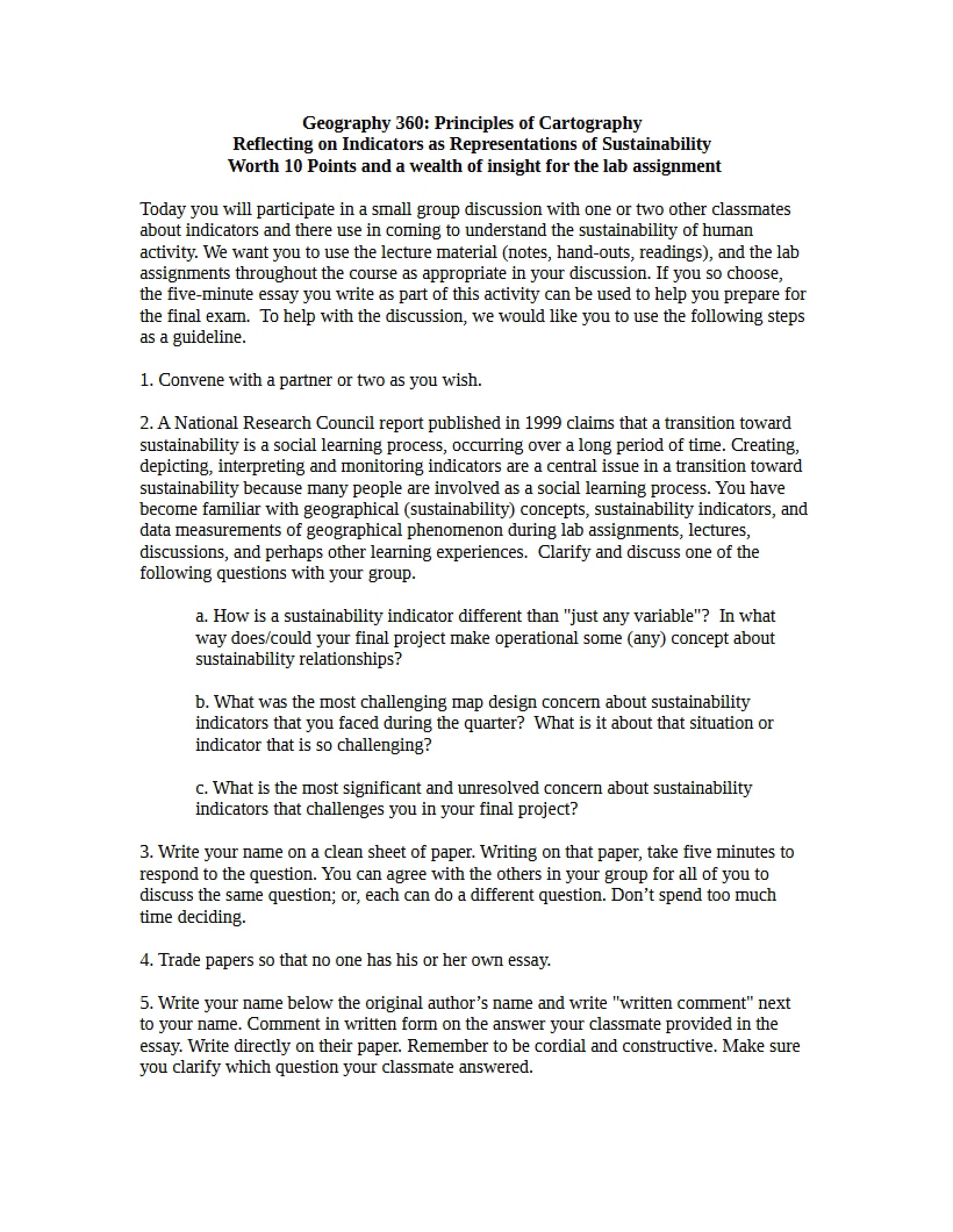 Assignment for Lab