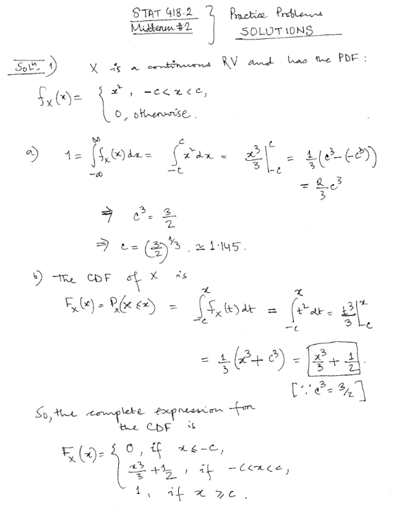 Solutions to MT 2
