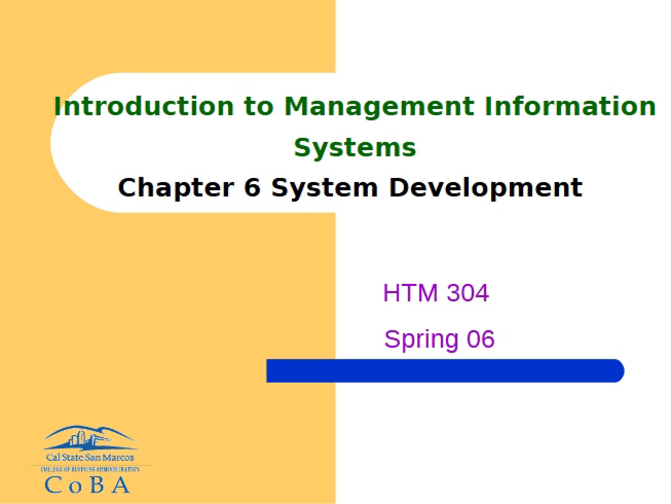 System Development Chapter Six