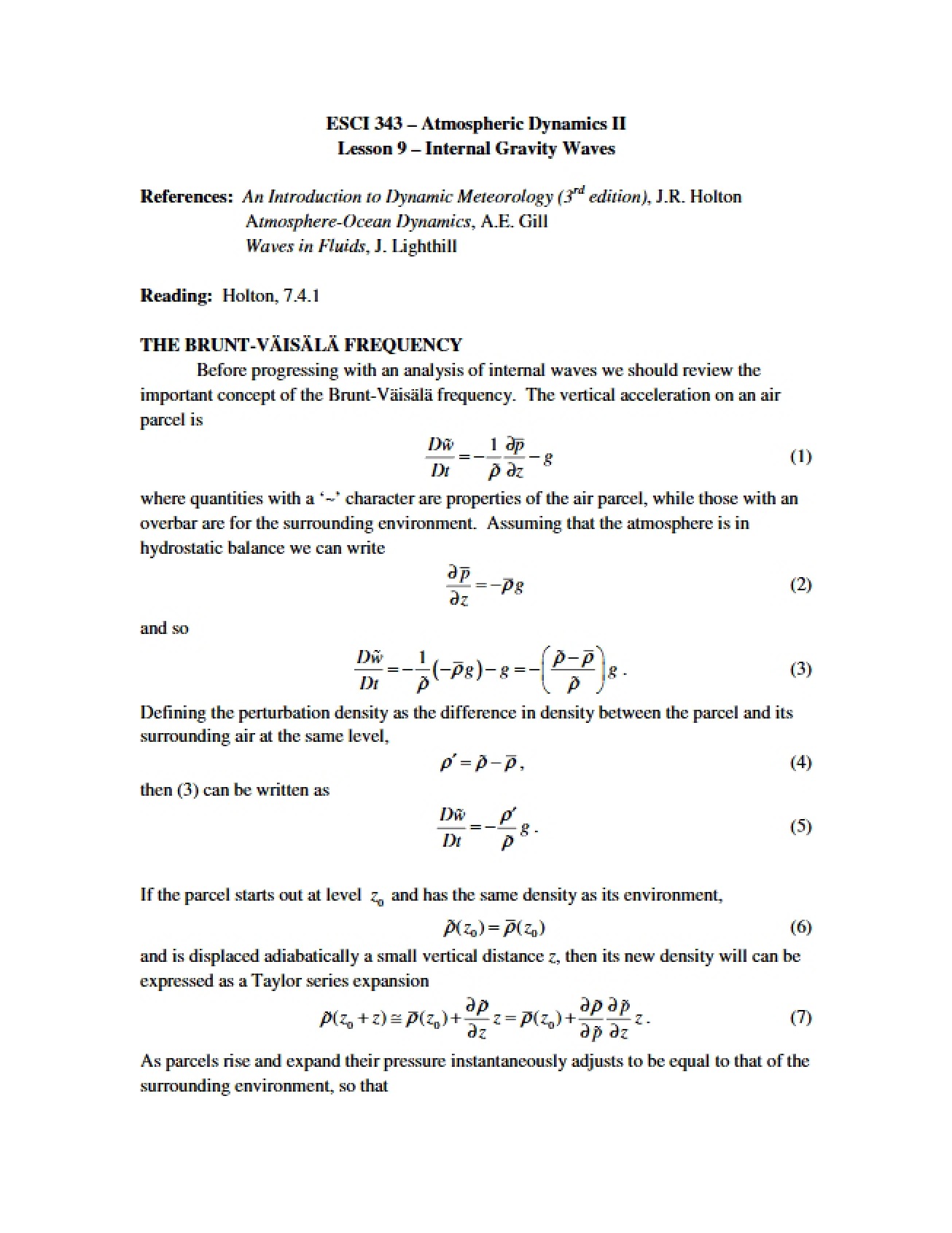 Second Atmospheric Dynamics Module