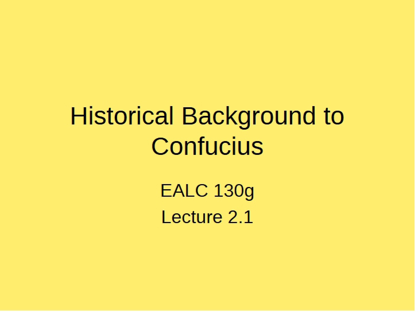 Confucius Historical Background (2.1A)