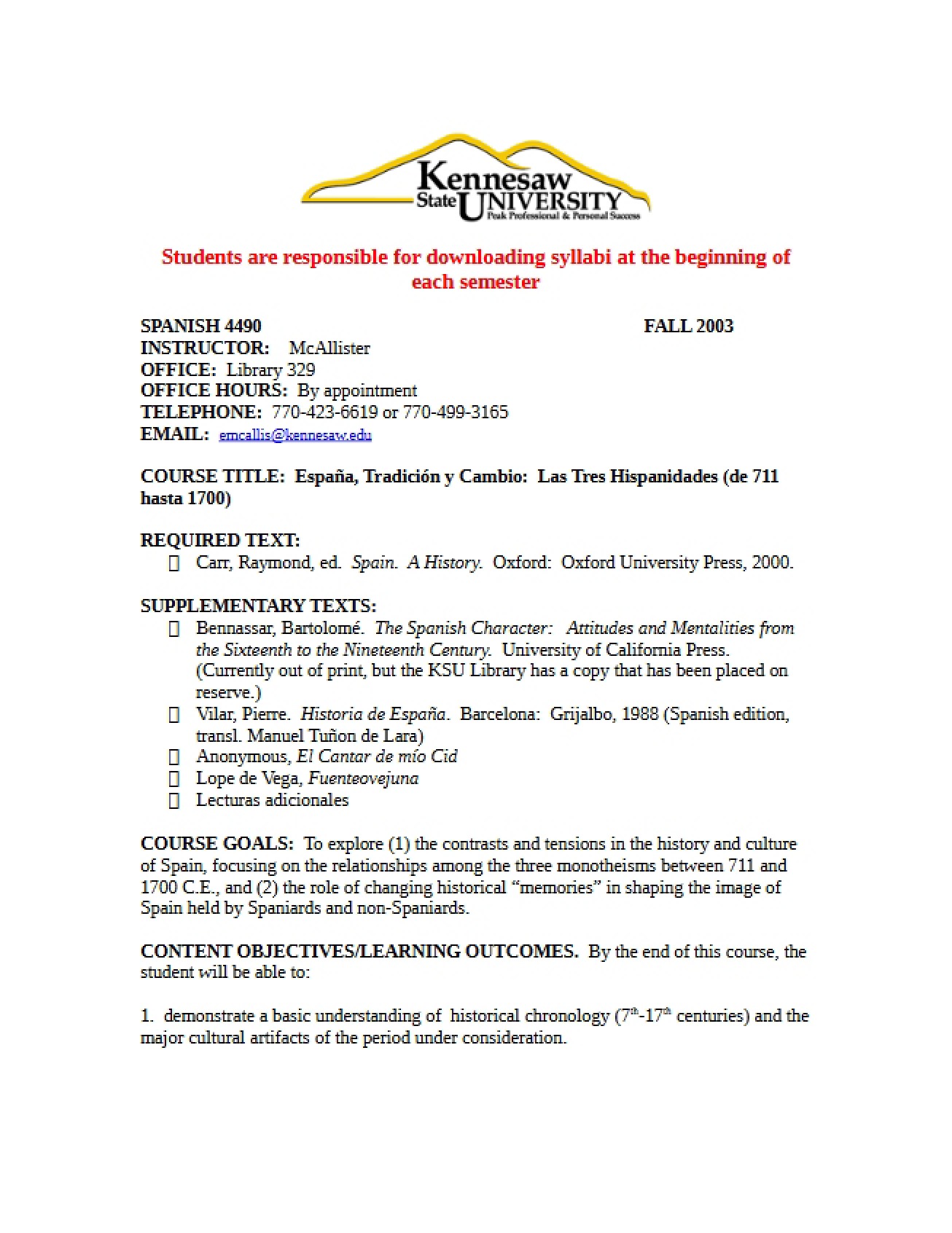 Senior Seminar Syllabus