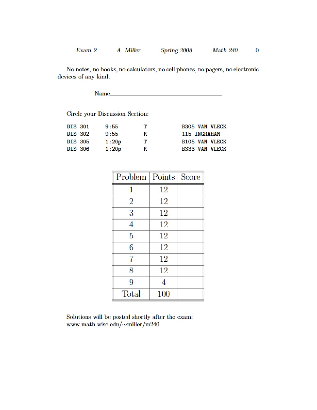 Formal Examination